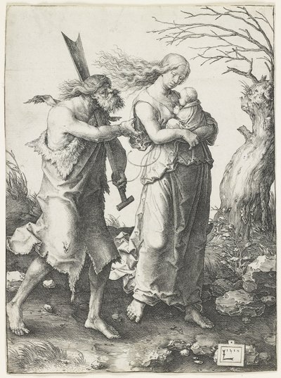 Adam and Eve after Their Expulsion from Paradise by Lucas van Leyden
